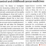Quality control and childhood cancer medicines